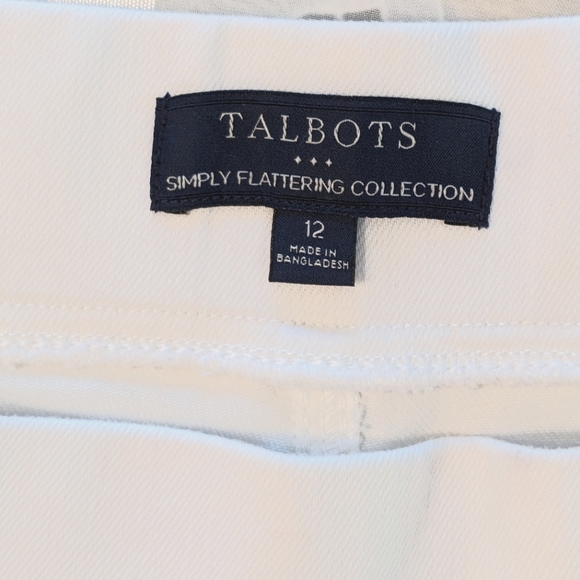 Talbot's White Pull on White Pants NWOT - Picture 3 of 4